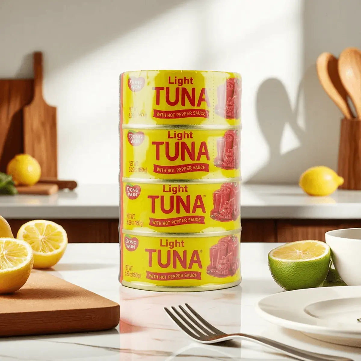 Dongwon Canned Tuna(Chilli) 참치 캔(고추) 4pk 600g